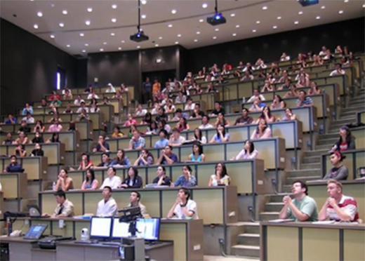 students in a lecture hall